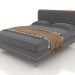 3 डी मॉडल बेड मेडिरा 160x200 (ग्रे-ब्राउन) - पूर्वावलोकन