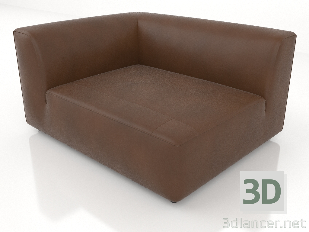 3D Modell Sofamodul Ecke asymmetrisch rechts (Option 1) - Vorschau