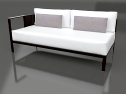 Módulo de sofá, seção 1 esquerda (preto)