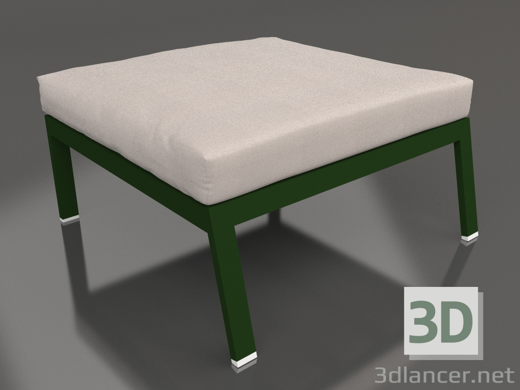 modello 3D Modulo divano, pouf (Verde bottiglia) - anteprima