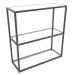 modello 3D Console rack rettangolare (VETRO, 80x30x86, 3 ripiani) - anteprima