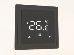 Thermostat with floor sensor (programmable, 16 A, black, DTEF16B-DA40828) R98