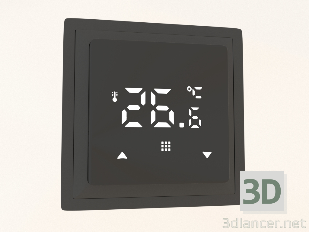 3d model Thermostat with floor sensor (programmable, 16 A, black, DTEF16B-DA40828) R98 - preview