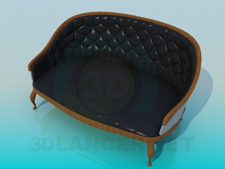 modelo 3D Antiguo sofá - escuchar modelo 3D Antiguo sofá - escuchar