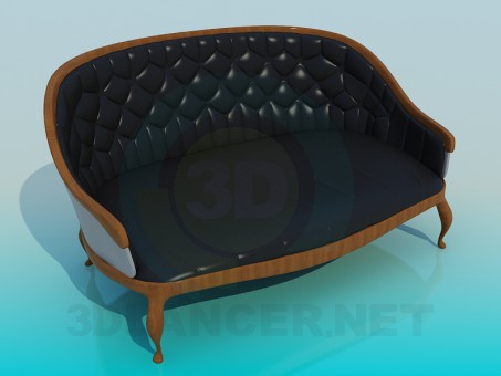 modelo 3D Antiguo sofá - escuchar modelo 3D Antiguo sofá - escuchar