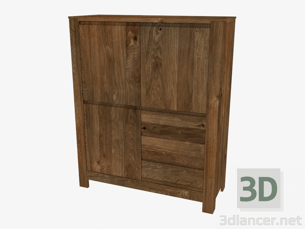3d model Chest of drawers (114 x 138 x 44 cm) - preview