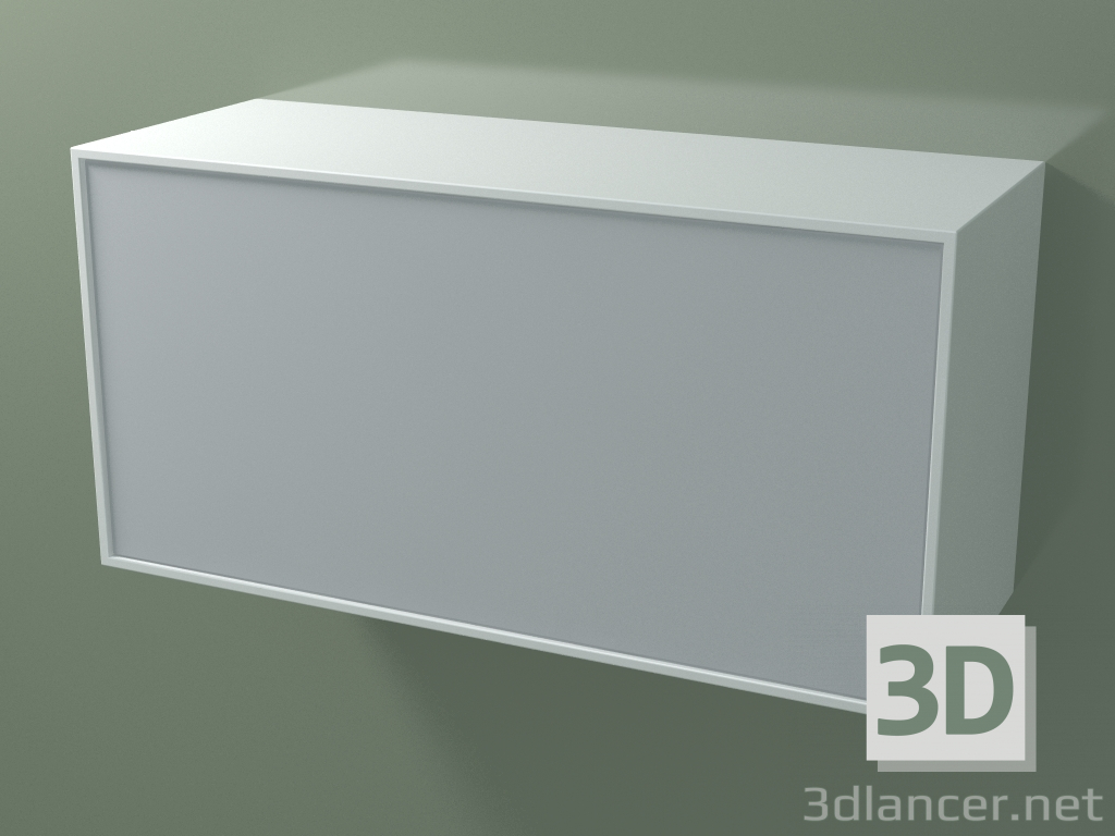 modello 3D Cassetto (8AUDCA03, Glacier White C01, HPL P03, L 96, P 36, H 48 cm) - anteprima