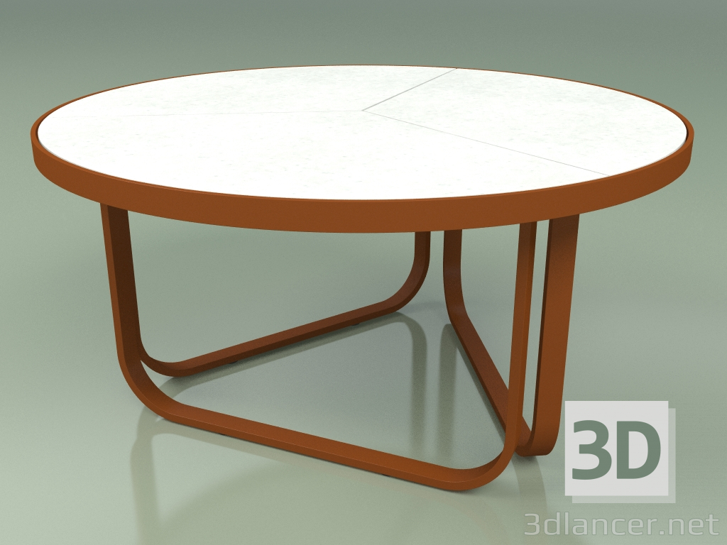 modello 3D Tavolino 009 (Metallo Ruggine, Gres Smaltato Ghiaccio) - anteprima