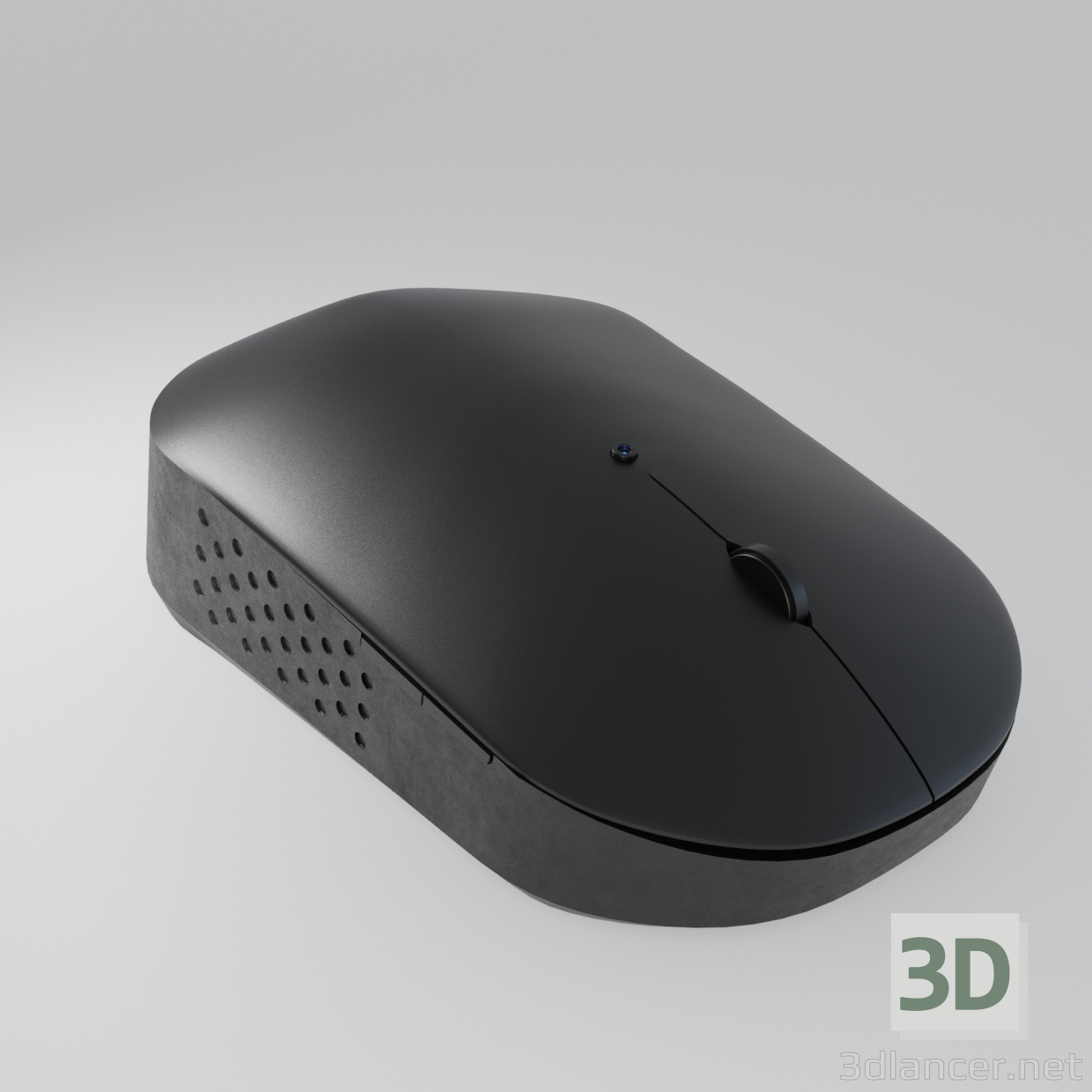 modello 3D Mouse senza fili - anteprima