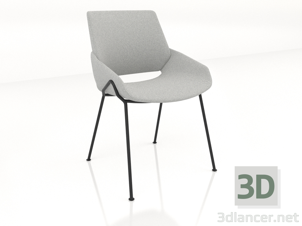 3 डी मॉडल धातु के पैरों वाली एक कुर्सी - पूर्वावलोकन