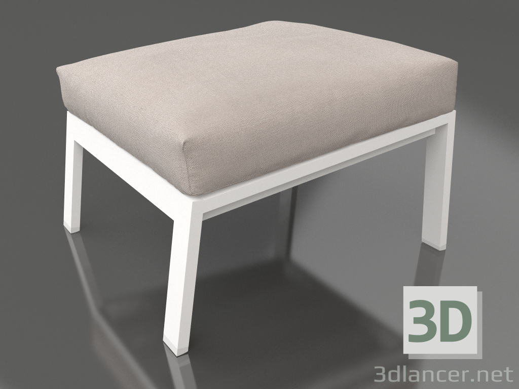 modèle 3D Pouf pour le repos (Blanc) - preview