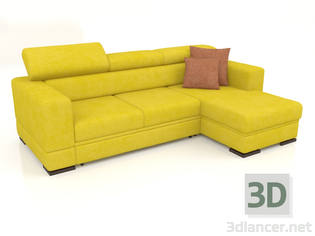 3D Modell Fabio Sofa mit Ottomane (Zenit 12) - Vorschau