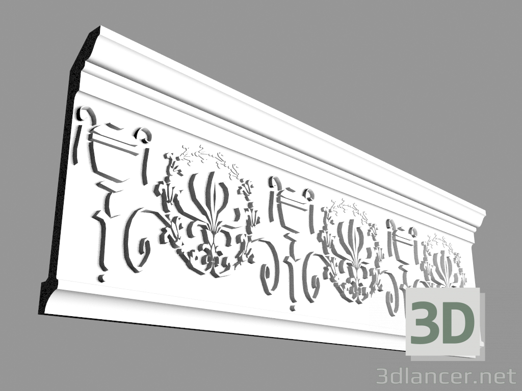 3D modeli Korniş C308 (24.8 x 6.3 cm) - önizleme