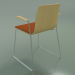 3d model Chair 3937 (on skids, with armrests, front trim, natural birch) - preview