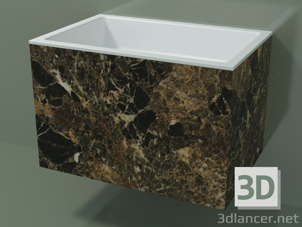 3d model Wall-mounted washbasin (02R143301, Emperador M06, L 72, P 48, H 48 cm) - preview