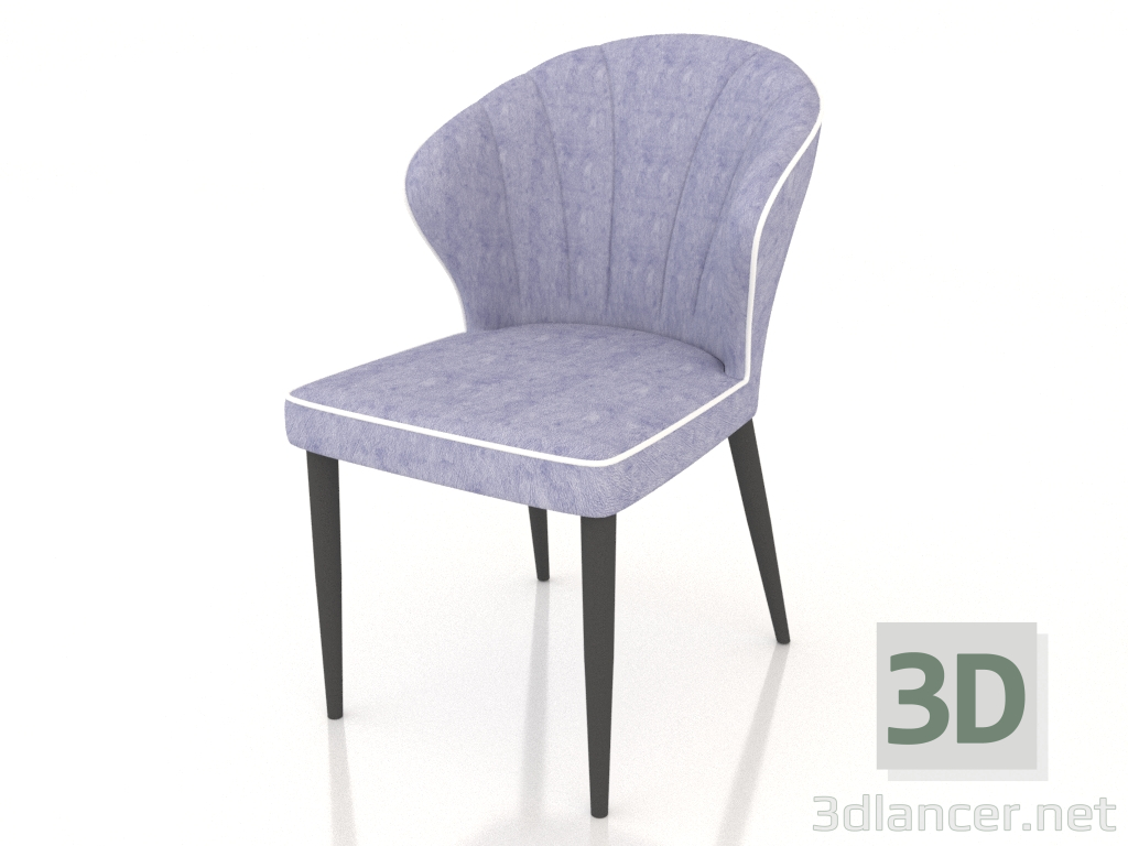 3D Modell Stuhl Isolda (blau-schwarz) - Vorschau