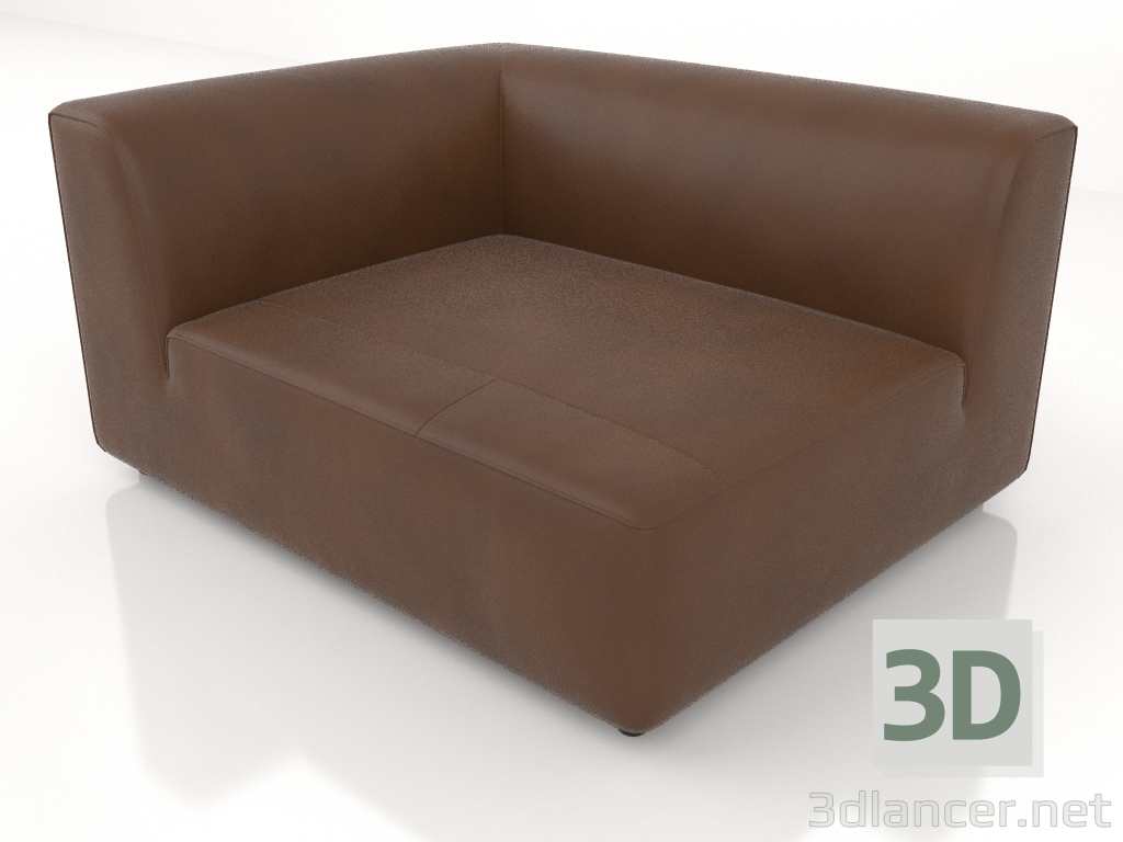 3d model Módulo sofá esquinero asimétrico derecho (opción 2) - vista previa