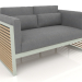 3d model 2-seater sofa with a high back (Cement gray) - preview