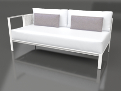 Sofa module, section 1 left (White)