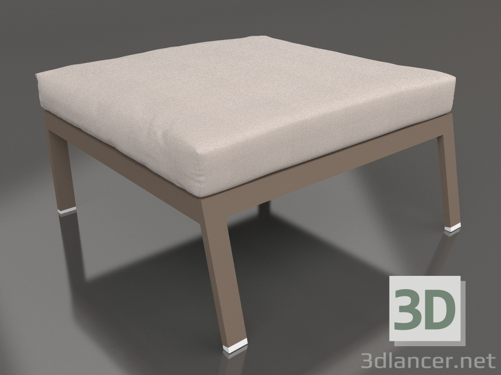 modèle 3D Module canapé, pouf (Bronze) - preview