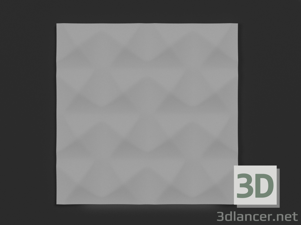 Modelo 3d Painel 3D de gesso Alkon - preview