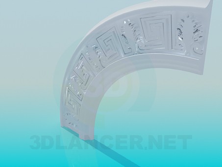 3d модель Бордюр радиусный – превью 3d модель Бордюр радиусный – превью