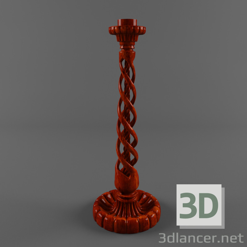3D modeli Şamdan - önizleme