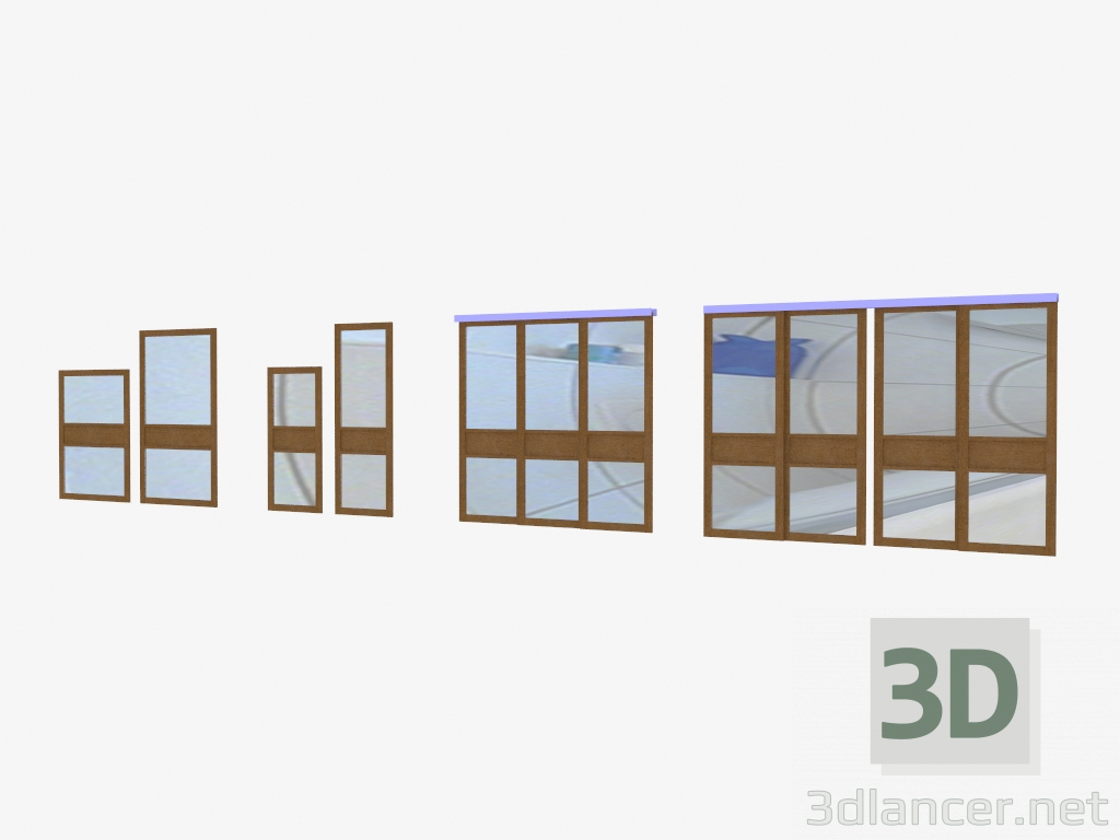 3d model Sliding partitions - preview