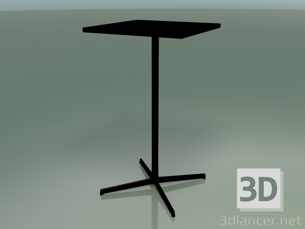 3D Modell Quadratischer Tisch 5518, 5538 (H 105 - 59 x 59 cm, Schwarz, V39) - Vorschau