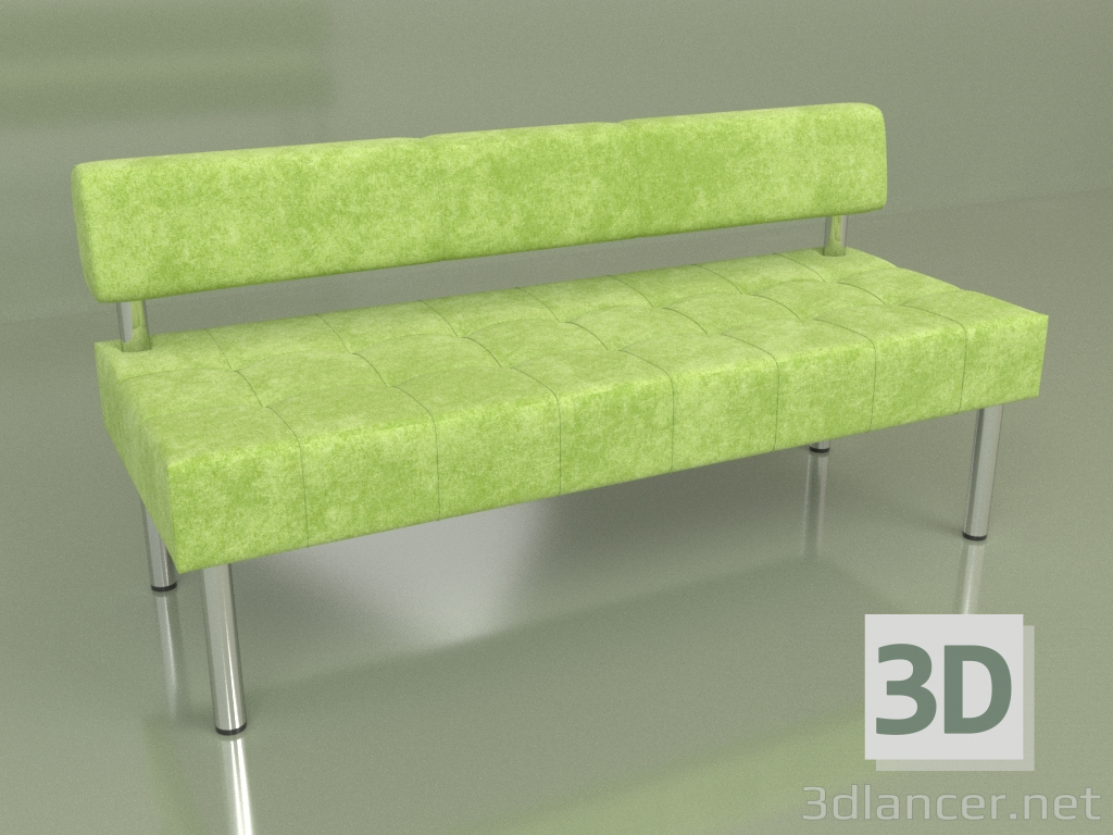 modello 3D Sezione tripla Business (velluto verde) - anteprima