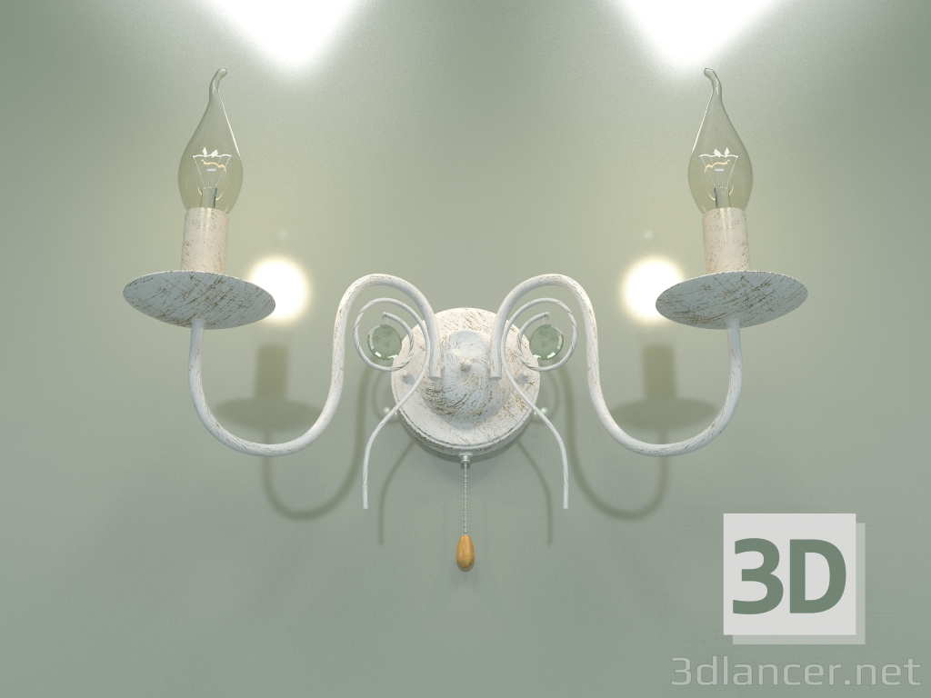 3d model Sconce 60018-2 (white with gold) - preview