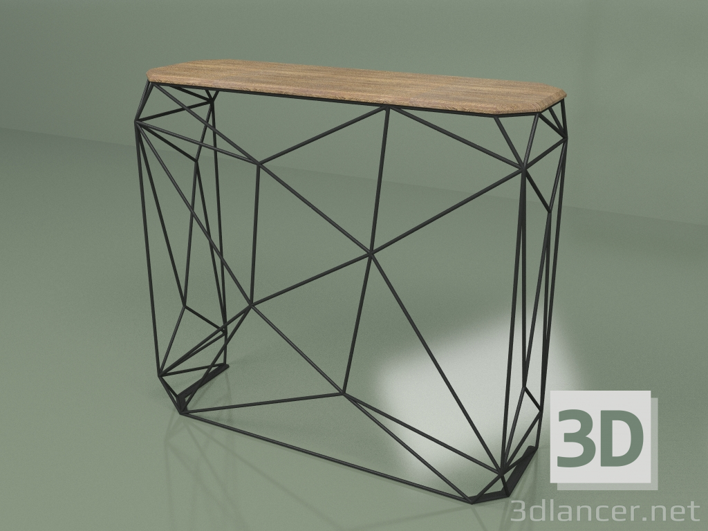 modello 3D Stand-consolle Budova (frassino rustico) - anteprima