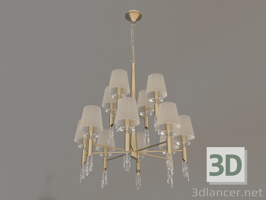 modello 3D Lampadario sospeso (3870) - anteprima