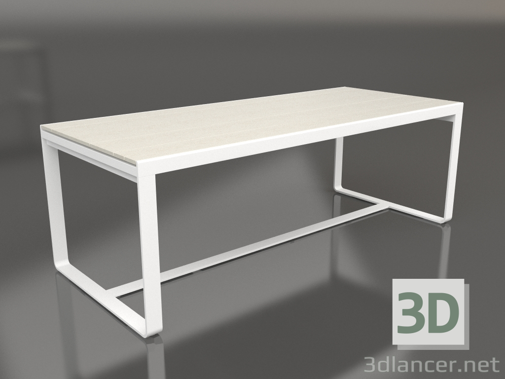 Modelo 3d Mesa de jantar 210 (DEKTON Danae, Branco) - preview