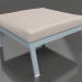 3d model Módulo de sofá, puf (Gris azul) - vista previa