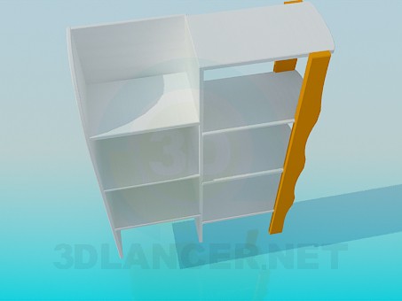 3d модель Стелаж для дитячої кімнати – превью