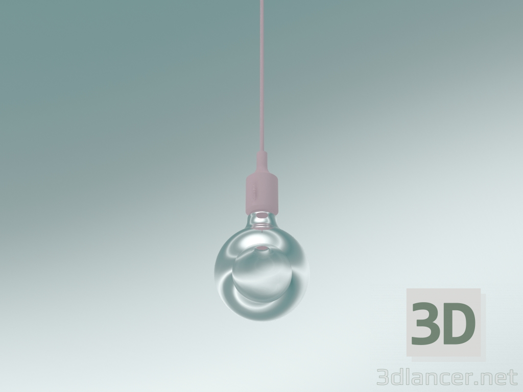 modello 3D Lampada a sospensione E27 (Rosa) - anteprima