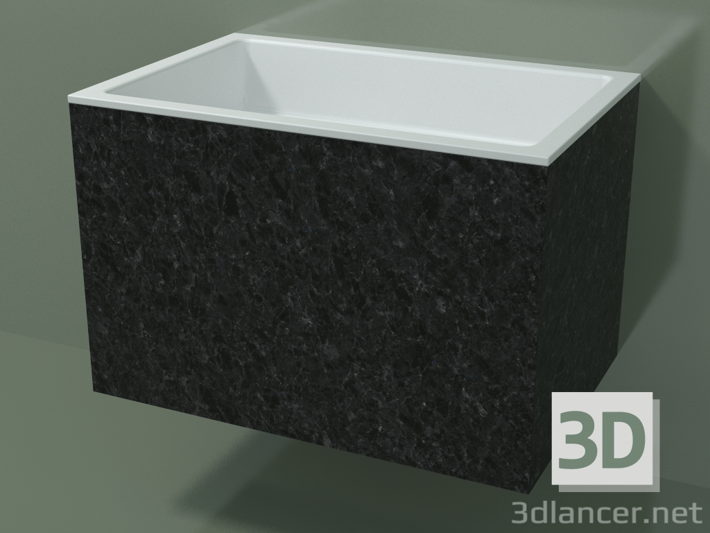 3d model Wall-mounted washbasin (02R143301, Nero Assoluto M03, L 72, P 48, H 48 cm) - preview
