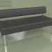 3d model Section three-seater Business (Black leather) - preview