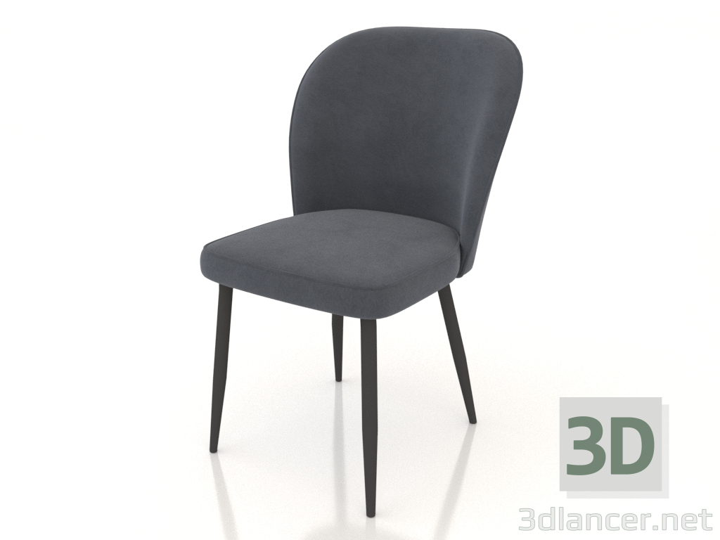 3d model Chair Alexa (grey-black) - preview