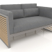 3d model 2-seater sofa with a high back (Quartz gray) - preview