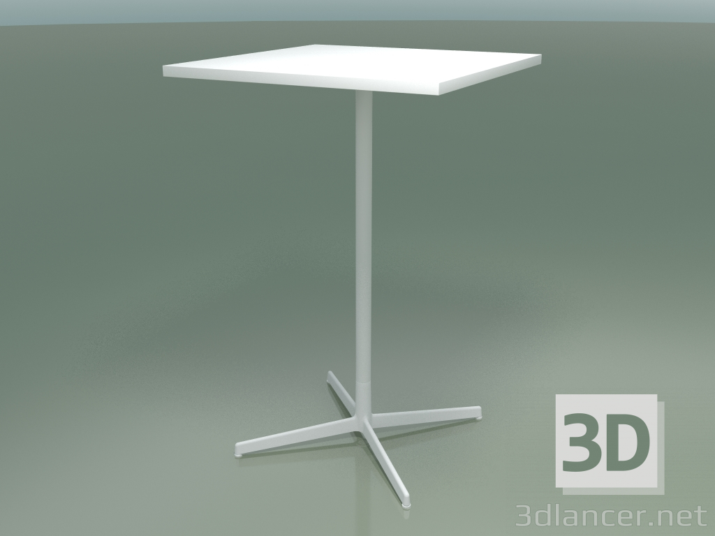 modello 3D Tavolo quadrato 5519, 5539 (H 105 - 69x69 cm, Bianco, V12) - anteprima