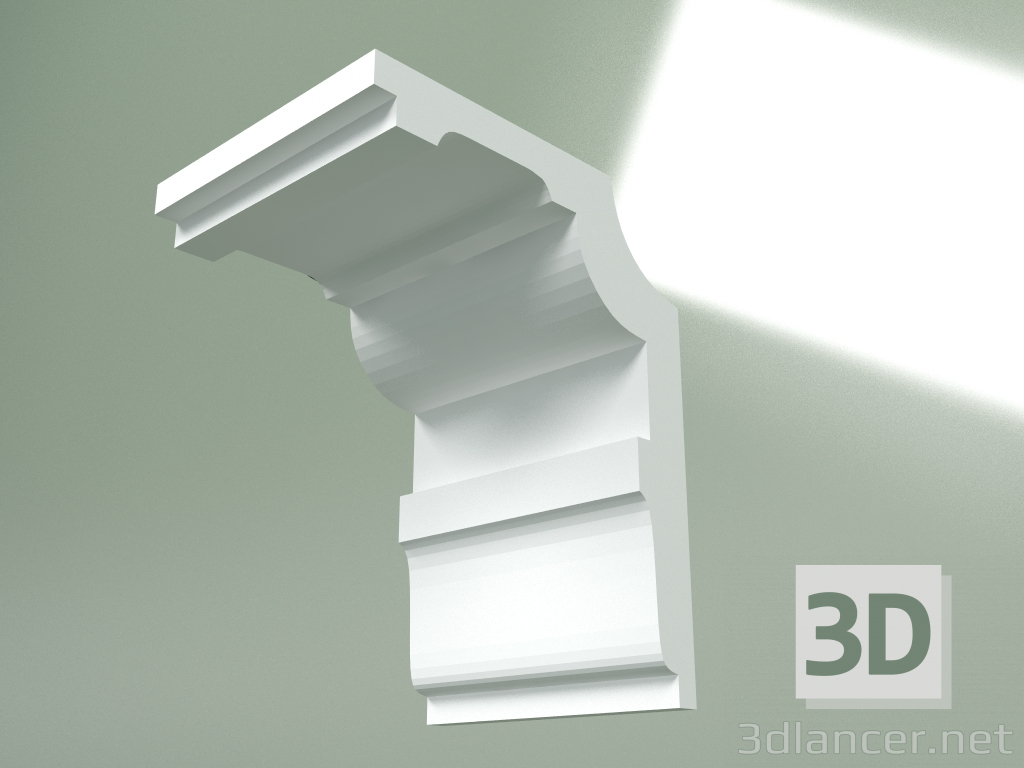 modèle 3D Corniche en plâtre (socle de plafond) KT421 - preview