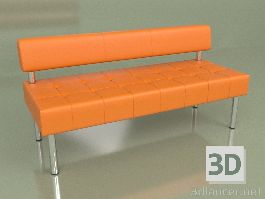 3d модель Секция трехместная Бизнес (Orange leather) – превью