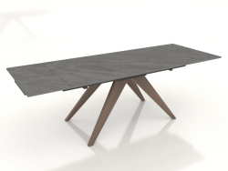 Folding table Valencia 160-240 (grey ceramic-walnut)