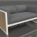 3d model 2-seater sofa (Agate gray) - preview