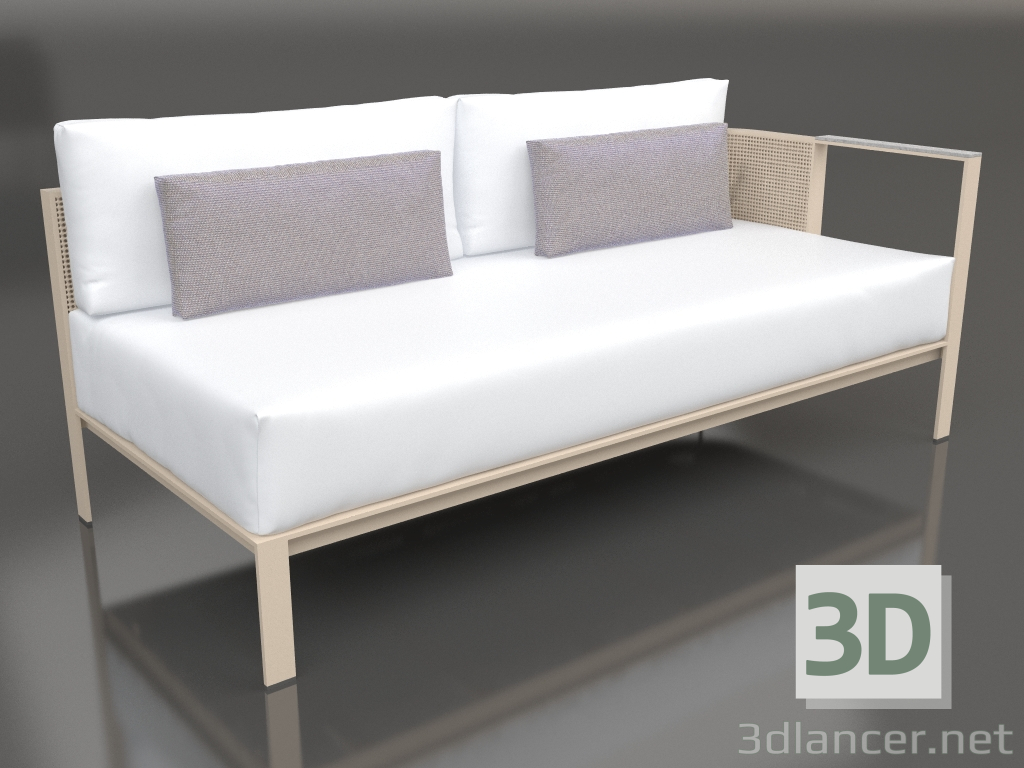 modèle 3D Module canapé, section 1 droite (Sable) - preview
