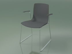 Stuhl 3946 (auf Schienen, mit Armlehnen, Polypropylen)