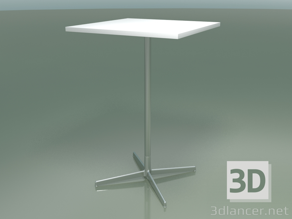 modello 3D Tavolo quadrato 5519, 5539 (H 105 - 69x69 cm, Bianco, LU1) - anteprima