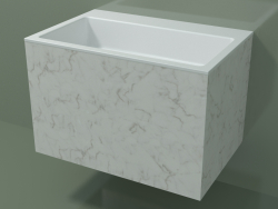 Wall-mounted washbasin (02R143302, Carrara M01, L 72, P 48, H 48 cm)